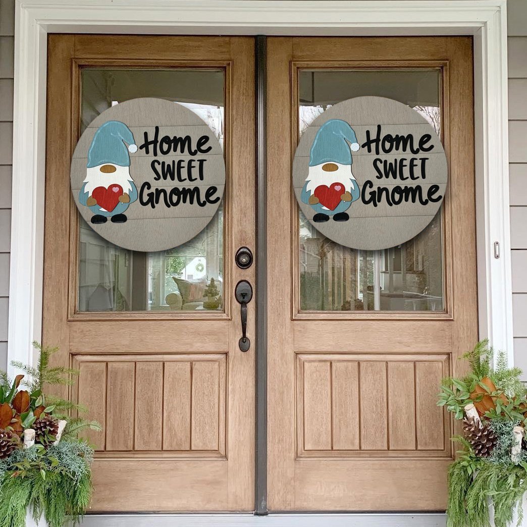 Cute 3D Seasonal Interchangeable Gnome Door Hanger