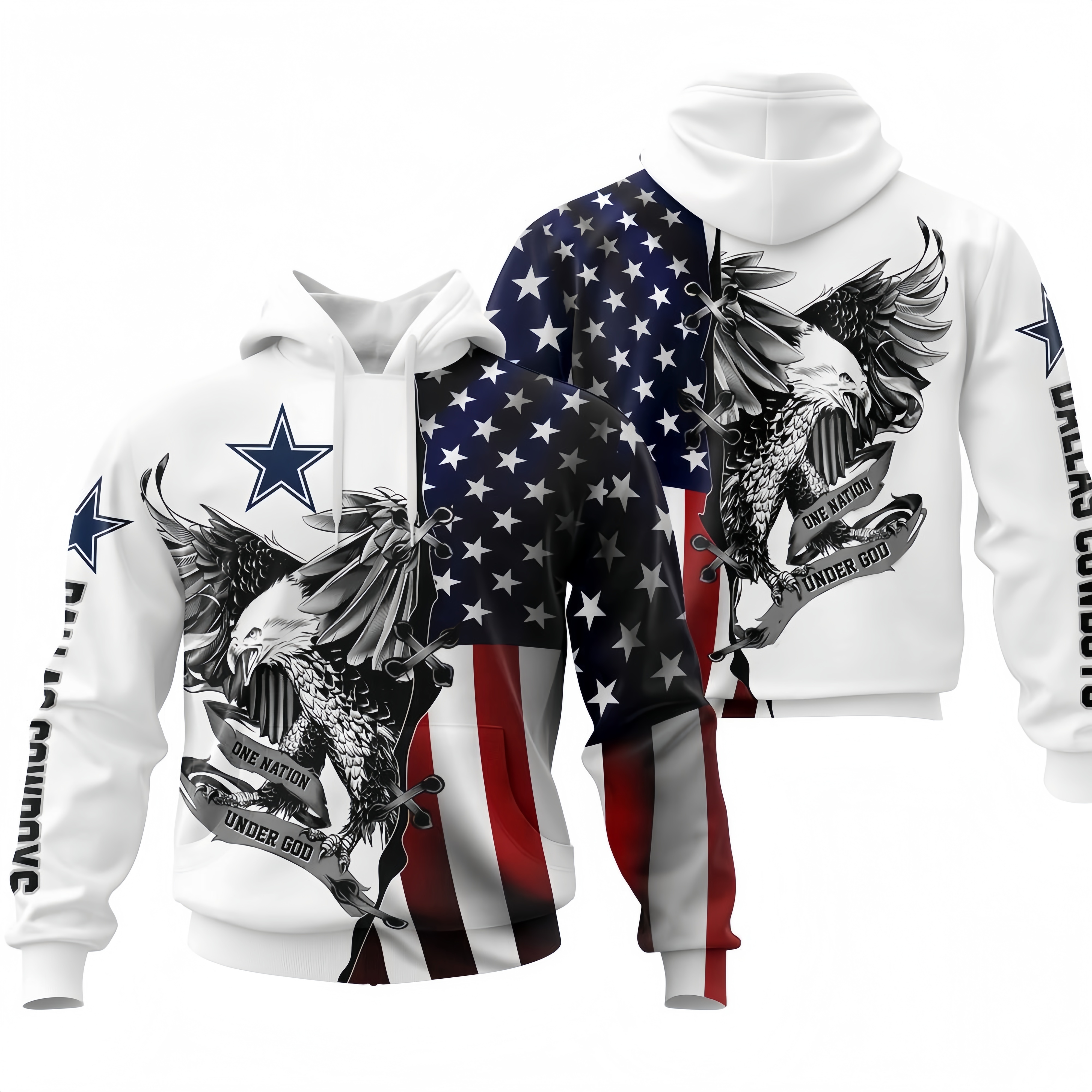 DALLAS COWBOYS 3D USA FLAG EAGLE