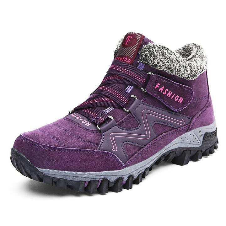 Women's Winter Thermal Villi Leather Platform Fashion High Top Boots