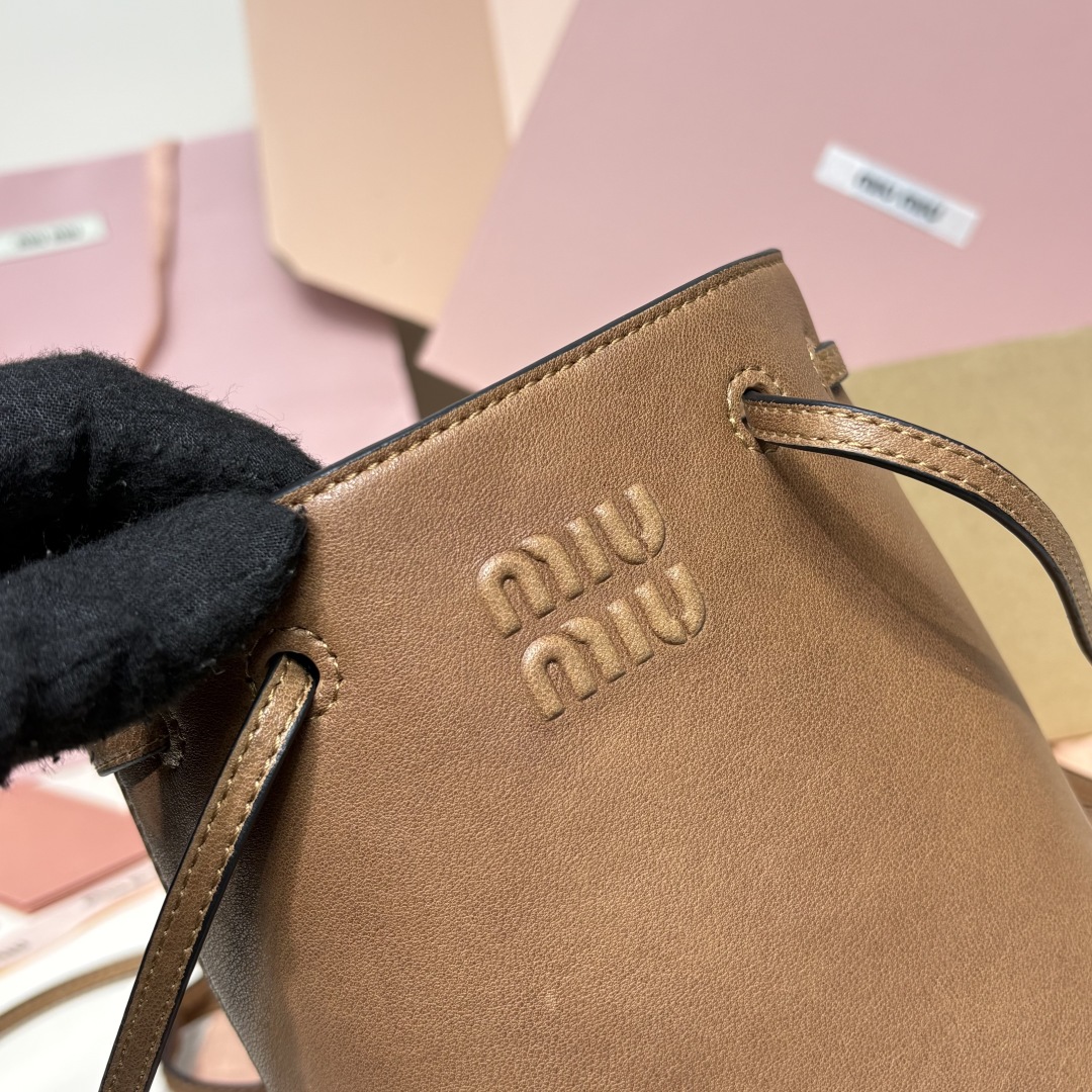 Miu Miu Suede Mini Bucket Bag 5NF460