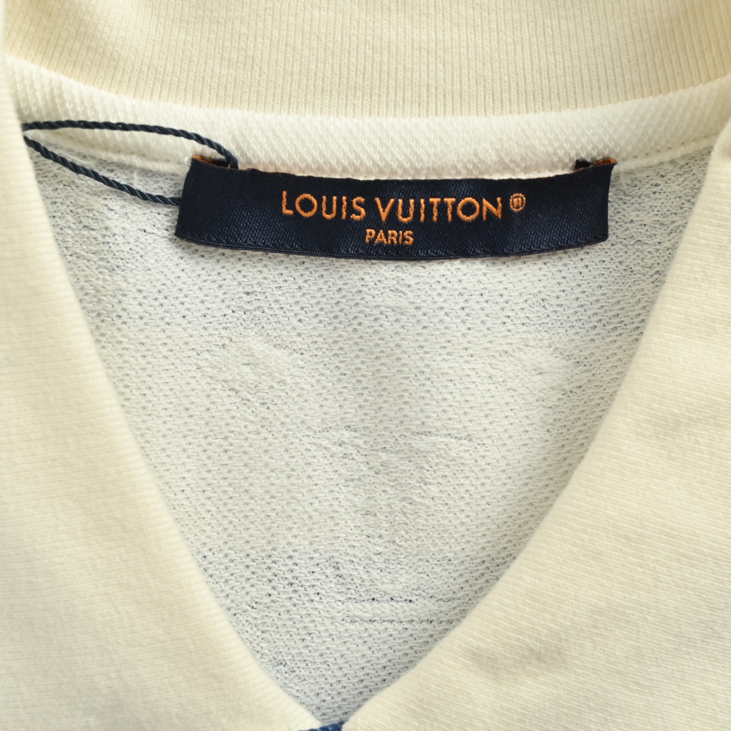 Louis Vuitton 25ss blue striped Polo short-sleeved