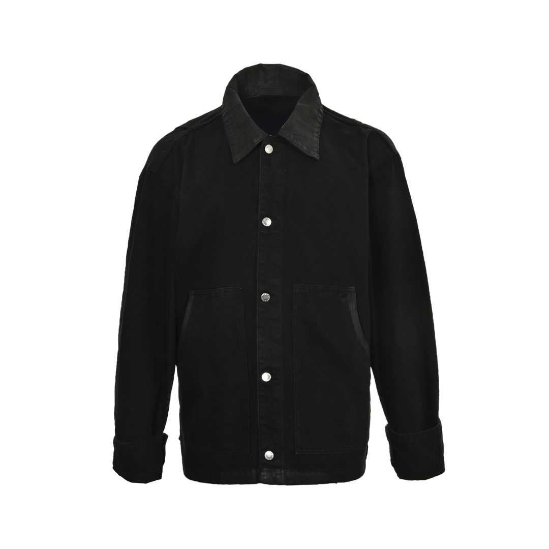 Prada 24Fw Logo Coated Denim Jacket