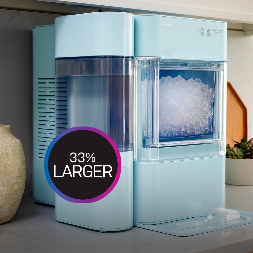 Nugget Ice Maker,38 lbs of chewable Pellet ice Daily, Wi-Fi Connected