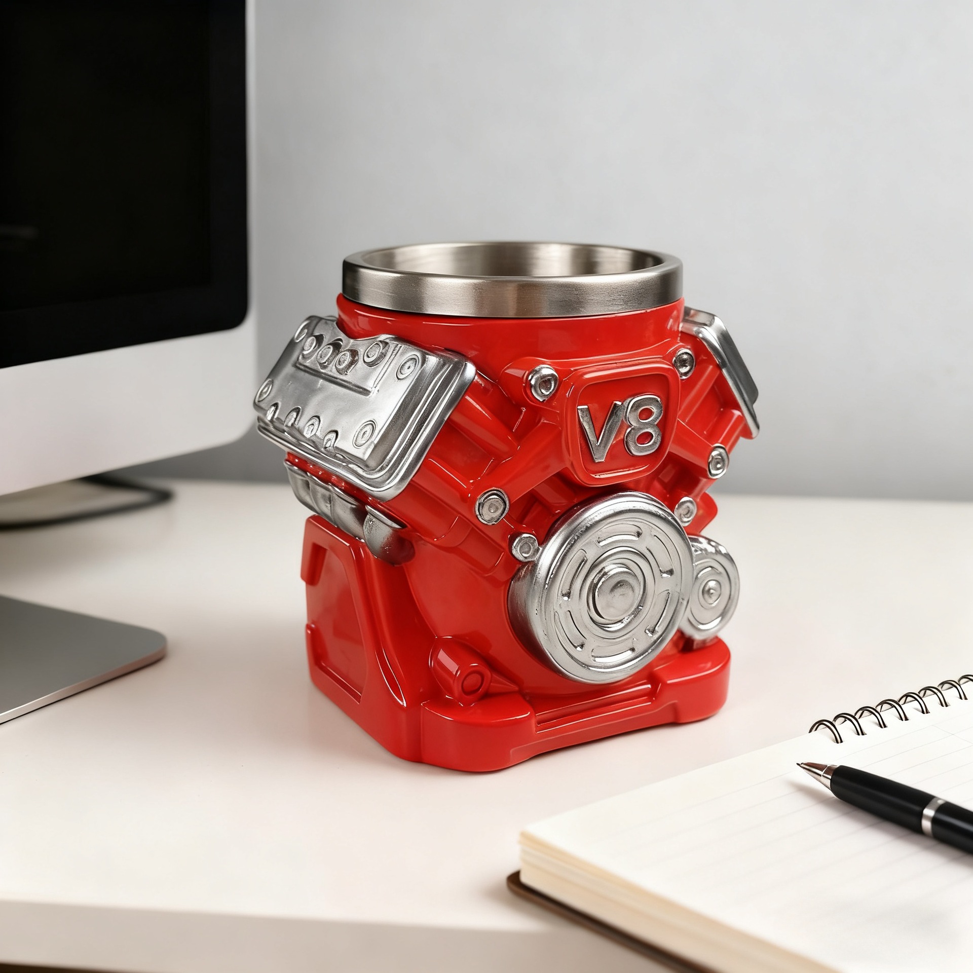 Bestselling V8 V6 Engine Stainless Steel 3D Mug (Engine Resin Mug)
