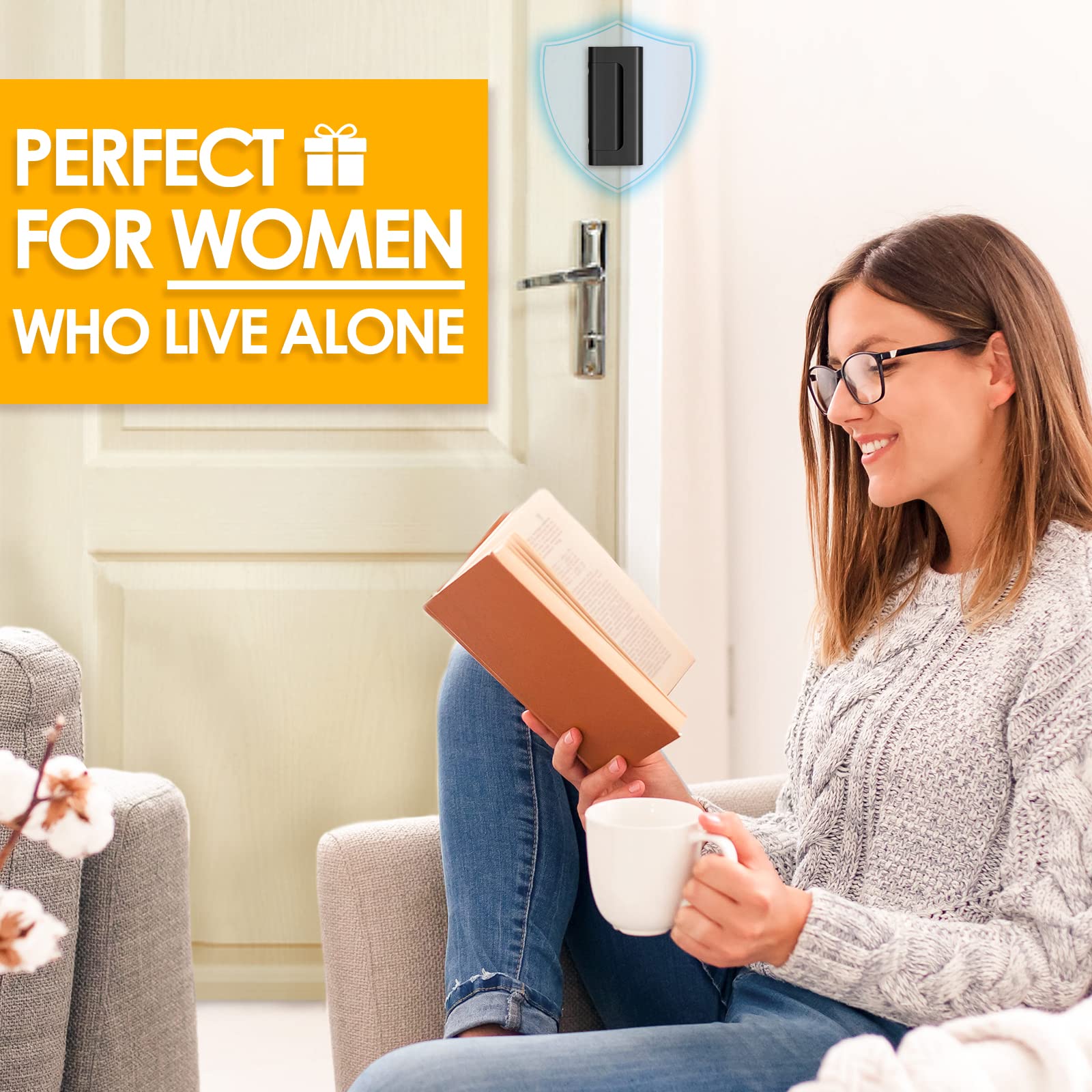 2 Pack Home Security Door Lock Withstand 800 Ibs for Inward Swinging Door, Door Reinforcement Lock With 8 Screws to Prevent Unauthorized Entry