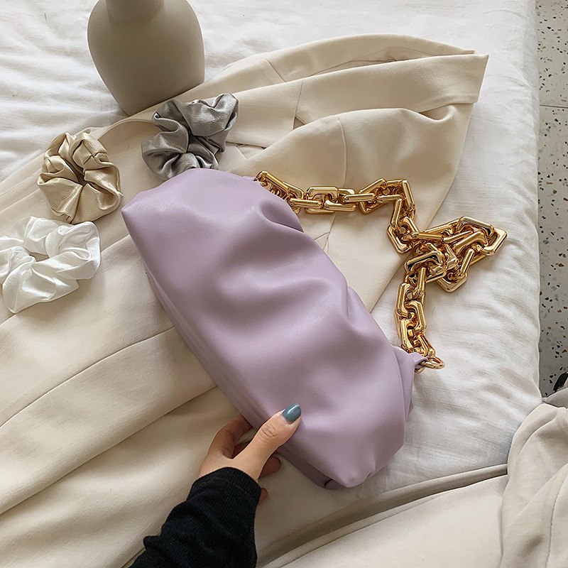 2021 Gold Chains Dumpling Clip Purse Bag