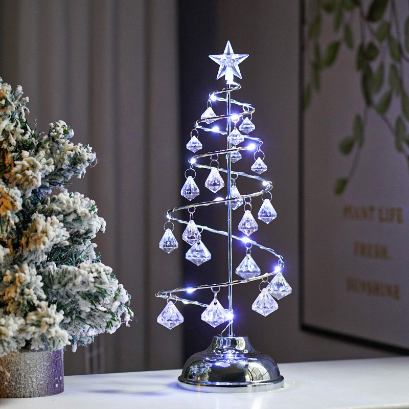 🎄Early Christmas Sale 49% OFF🔥LED Christmas Tree Crystal Table Lamp Decoration