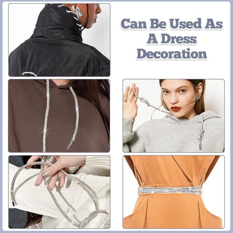 💥ON SALE💥Exquisite Rhinestone Glitter Shoe Laces Hoodie Decor