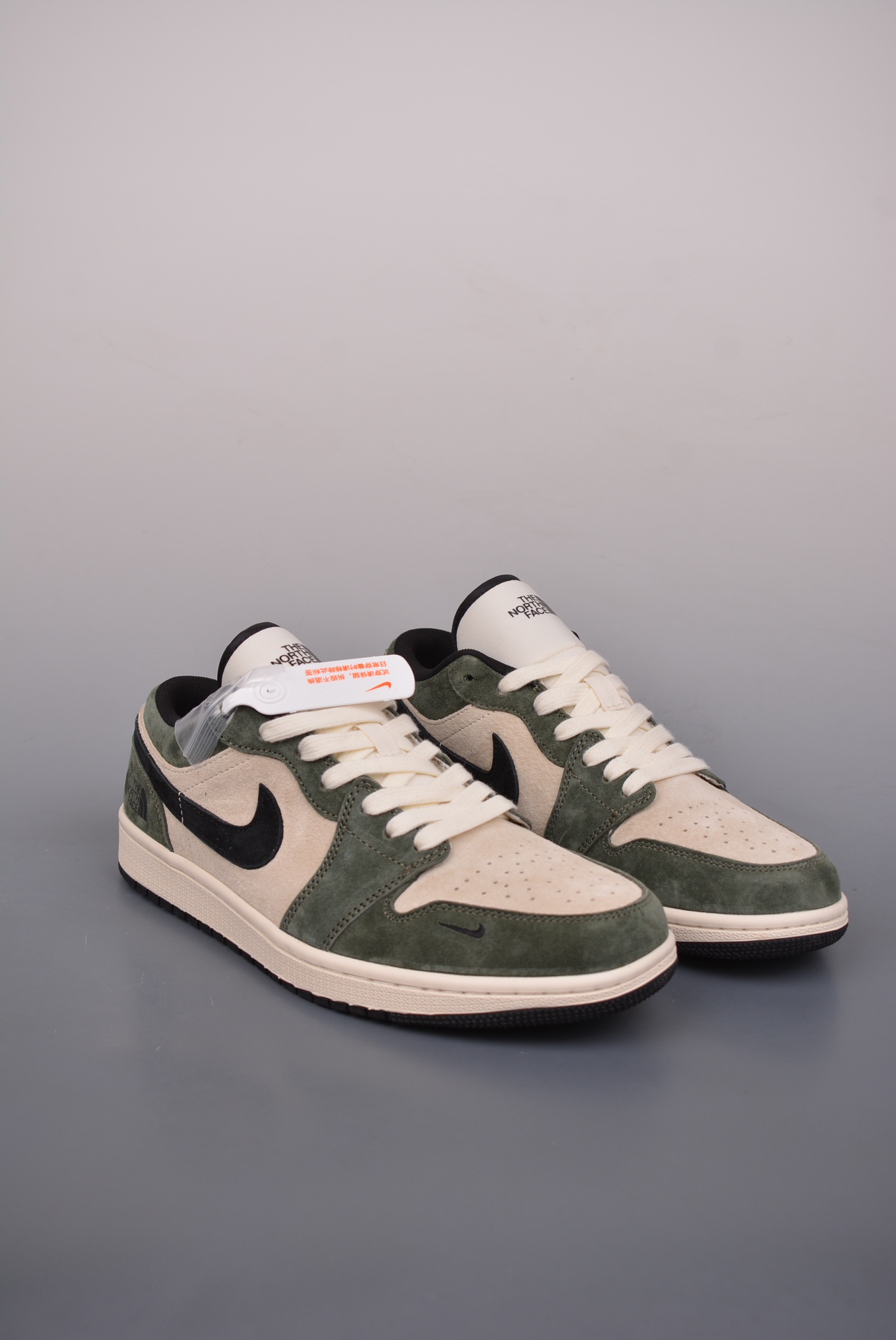 The North Face x Nike Air Jordan 1 Low OG Off-White Olive Green DM9188-004