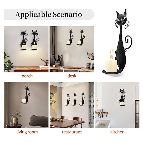 (🔥Last Day Promotion-SAVE 60% OFF)-Black Cat Candle Holder-BUY 2 FREE SHIPPING