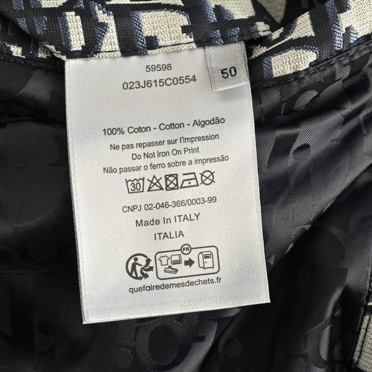 Dior 25Fw all-over monogram print hooded jacket with arm zip pockets