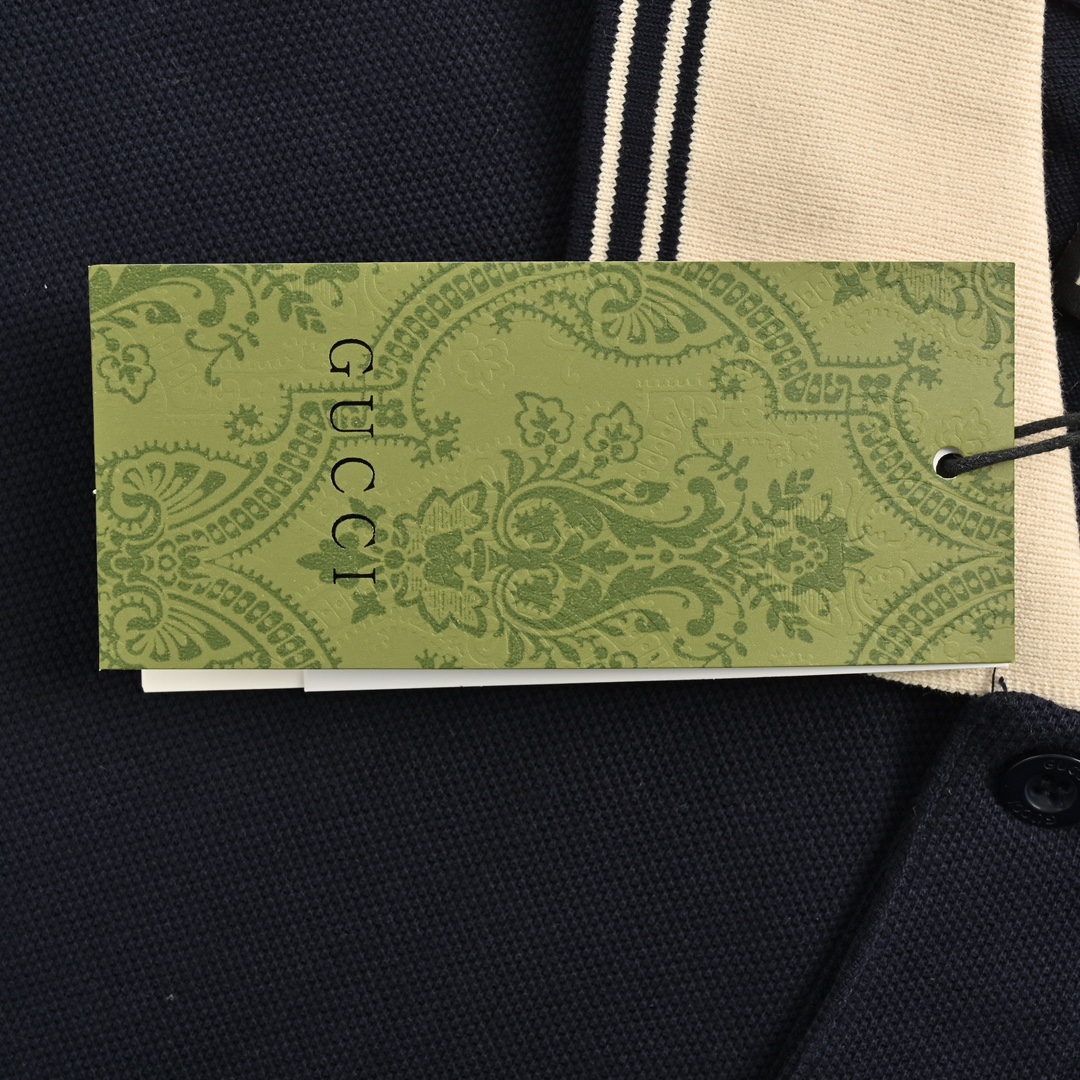Gucci 24ss Polo short sleeve with double G embroidery on the chest