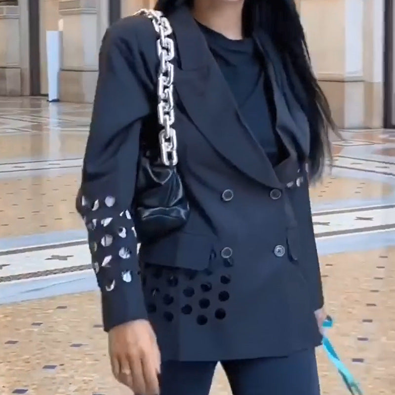 Autumn Hollow Suit Jacket Stylish Addition Women's Wardrobe Coat