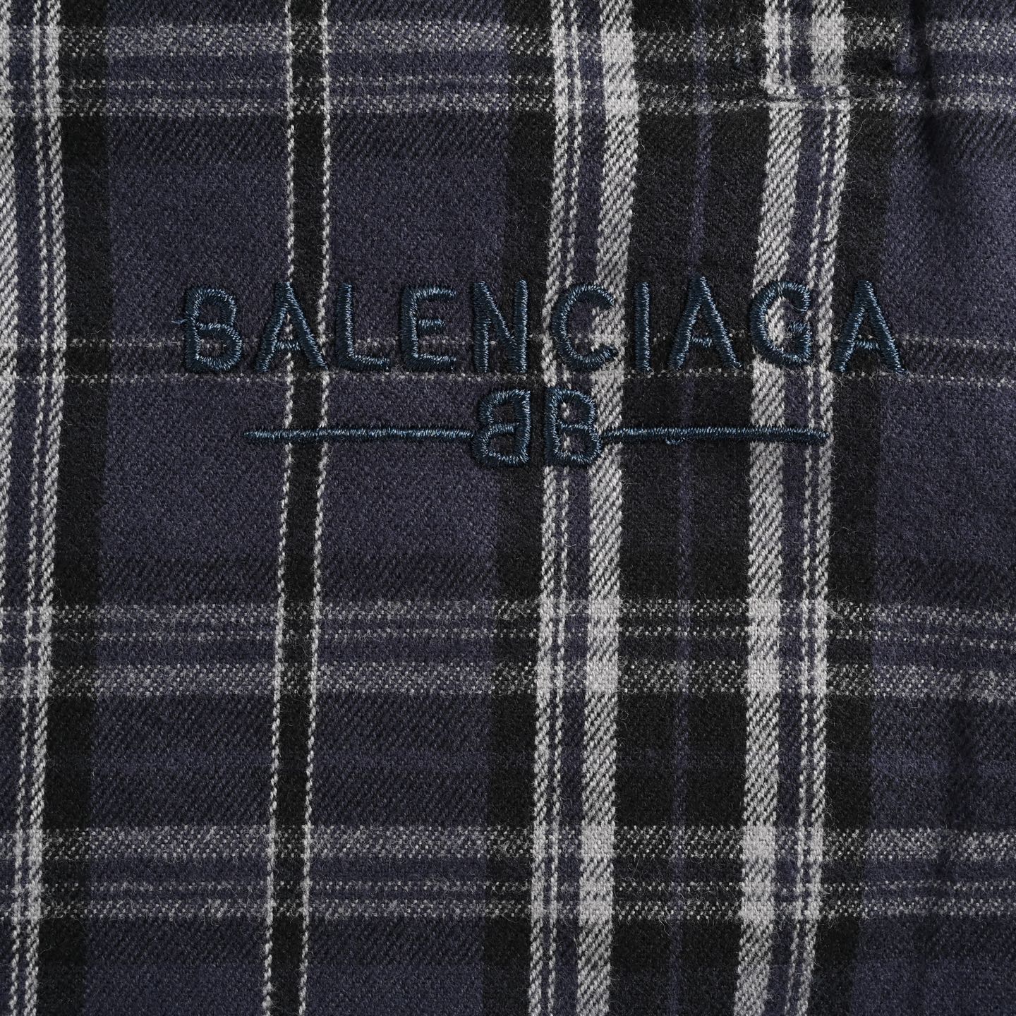 Balenciaga 25ss checked flannel trousers