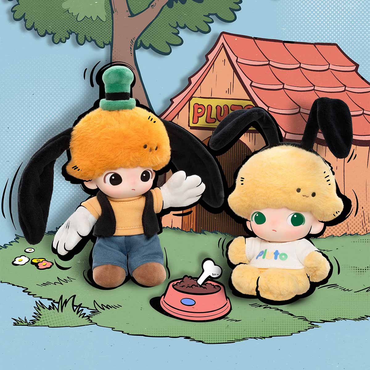 POP MART DIMOO WORLD × DISNEY Series-Vinyl Plush Keychain [1 Blind Box]