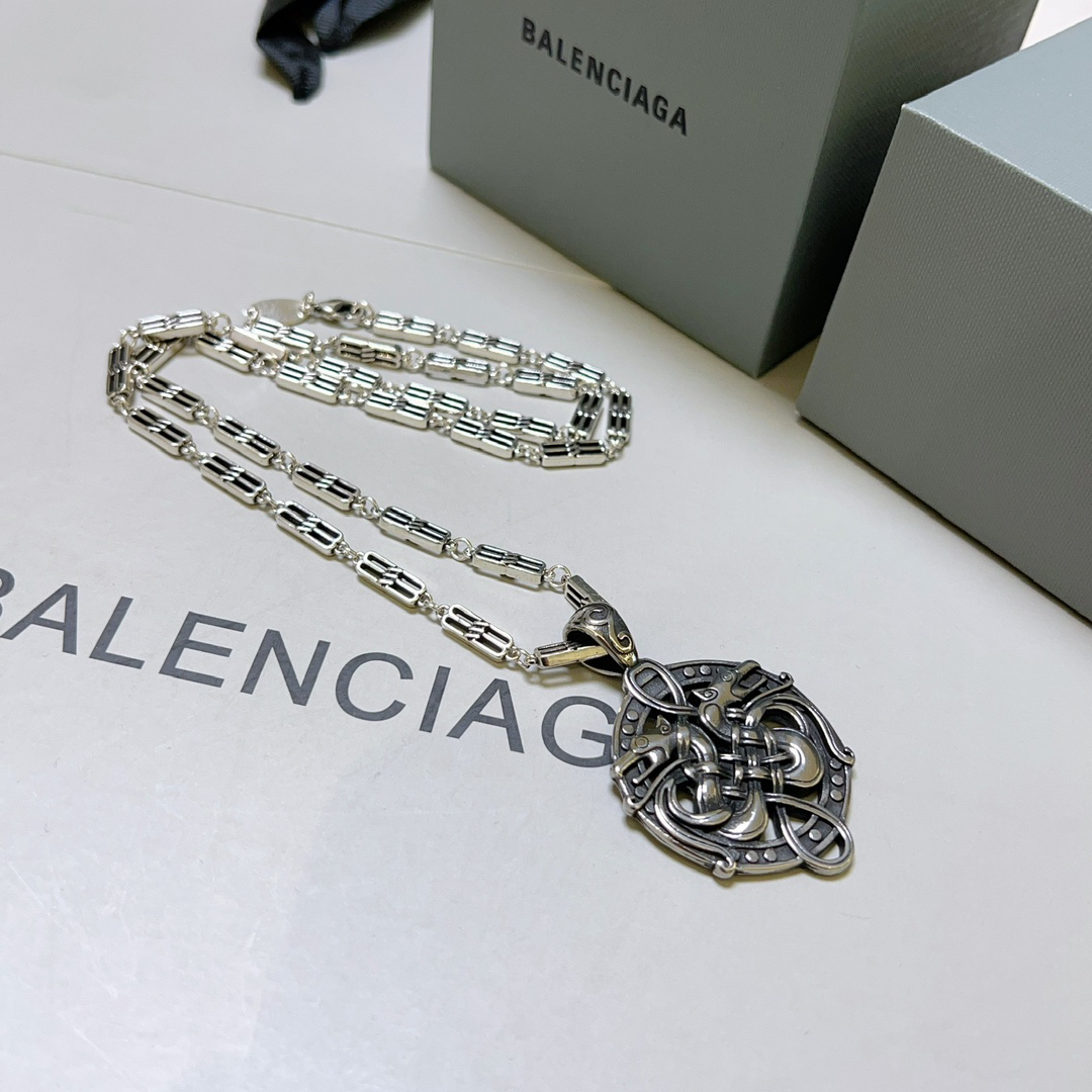 Balenciaga Dragon Totem Chain Vintage Necklace
