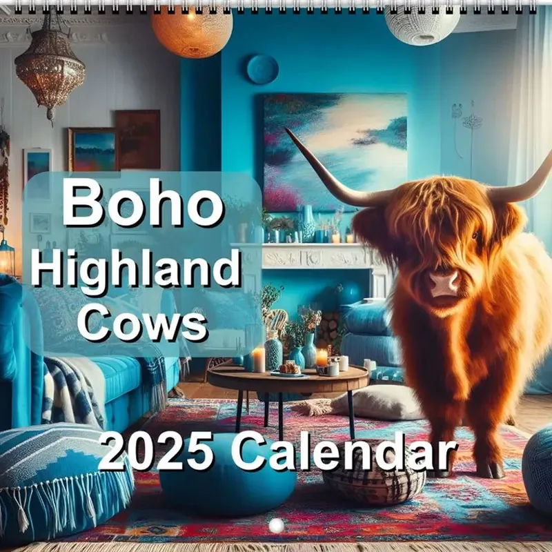 Highland Cow 2025 Wall Calendar