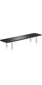 Computer Monitor Stand Riser,Monitor Riser for Laptop, Printer, Notebook and All Flat Screen TV Display with Vented Platform,3 Height Adjustable Laptop Riser,1 Pack,Black(MST003)