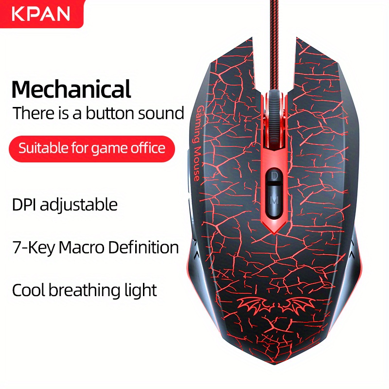 8000DPI Ergonomic Wired Esport Mouse USB Mouse Gaming RGB Mause Gamer Mouse 7 Button LED Silent Mice For PC Laptop Computer Gift For Birthday/Valentines/Easter/Boy/Girlfriends
