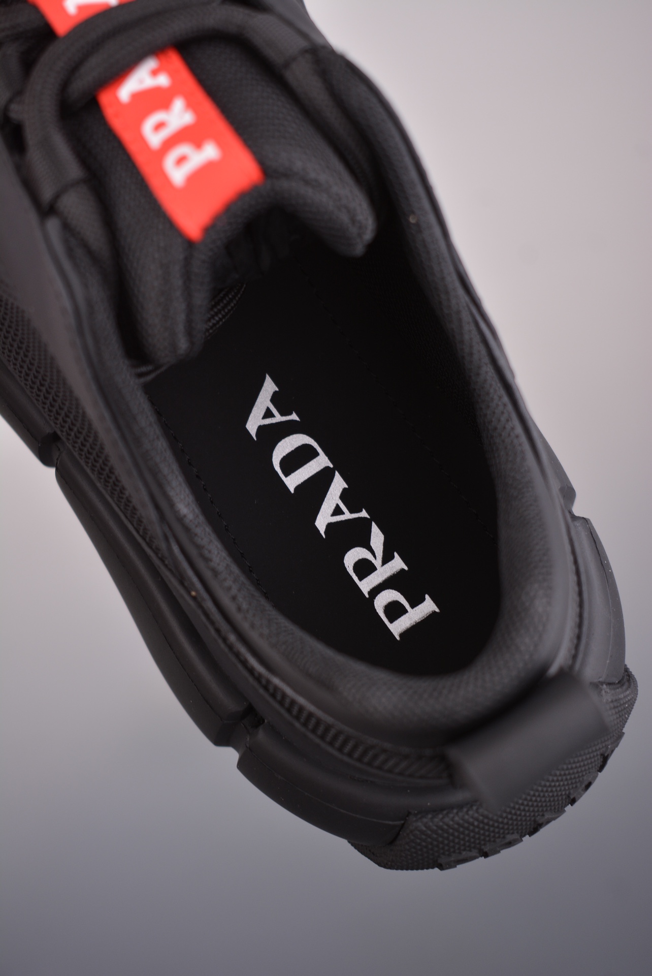 Prada 3D Cloudbust Thunder Technical Sneakers Black Red 1E804M3LKI-AJ6493