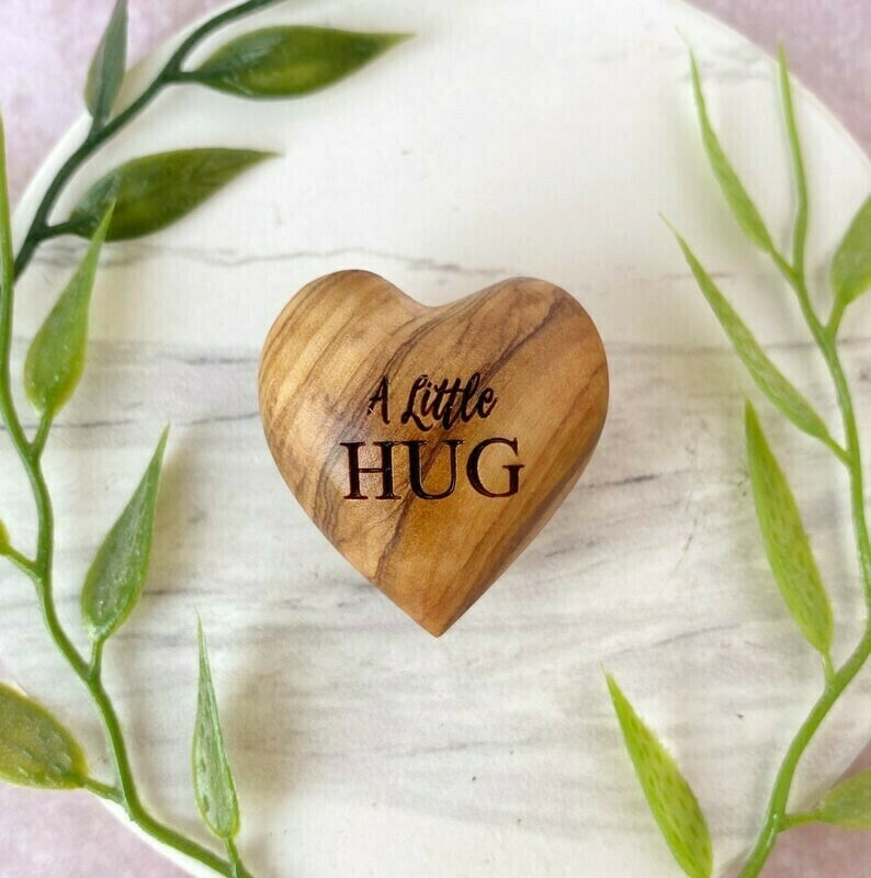 🔥Last day 47% OFF - ❤️Little Pocket Hug Wooden Heart Token - Isolation Gift for Someone You Love