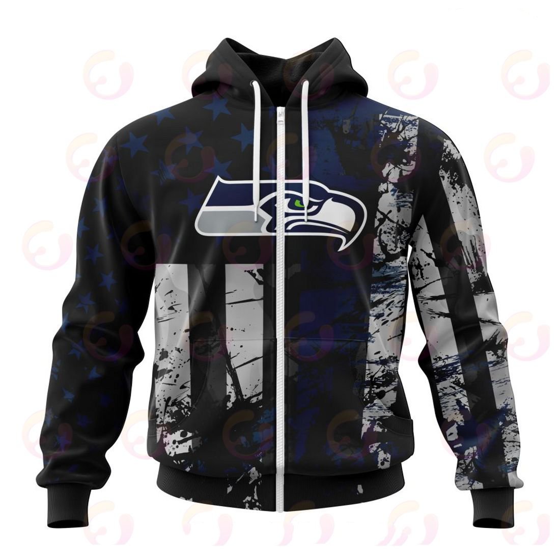 SEATTLE SEAHAWKS 3D HOODIE JERSEY FOR AMERICA