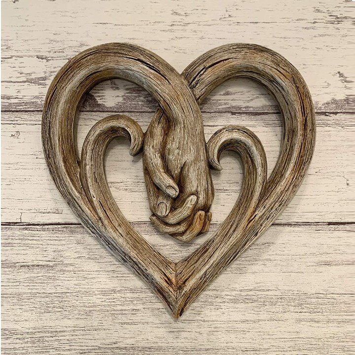 Heart Holding Hands Wall Decor - Forever Love(48% OFF)