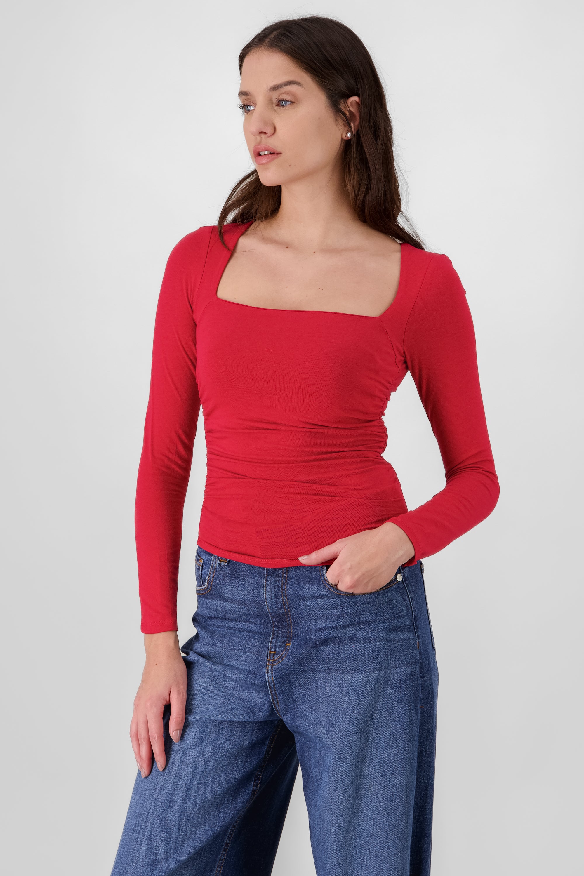 Long Sleeve Ruched Top