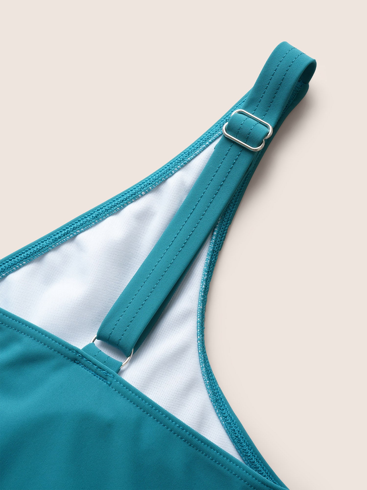 V Neck Ombre Tiered Ruffles Swim Top