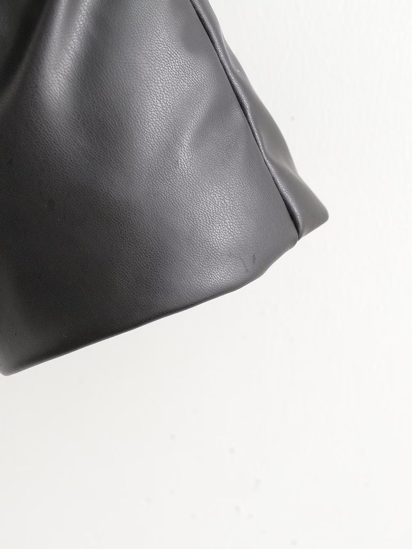 Winter Women Cotton Clothes Coat Short Stand up Collar Slim Fit Faux Leather Shirt Light Warm