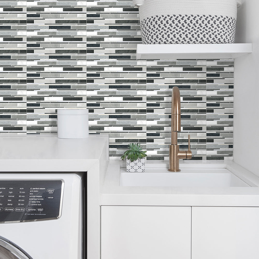 Grey Marble Peel and Stick Tile Stickers