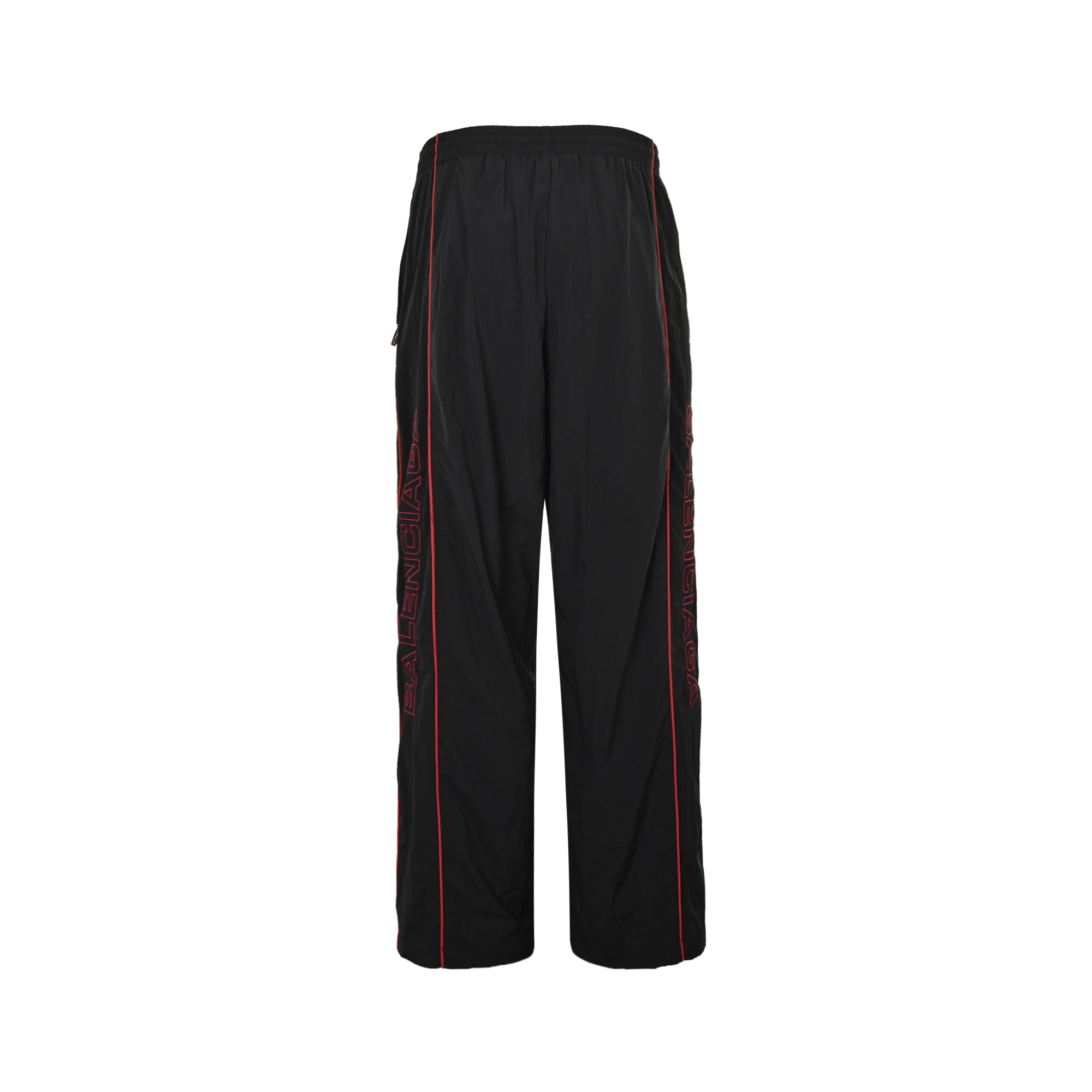 Balenciaga 24Fw Paris Lettering Manchester United Red Stripe Trousers