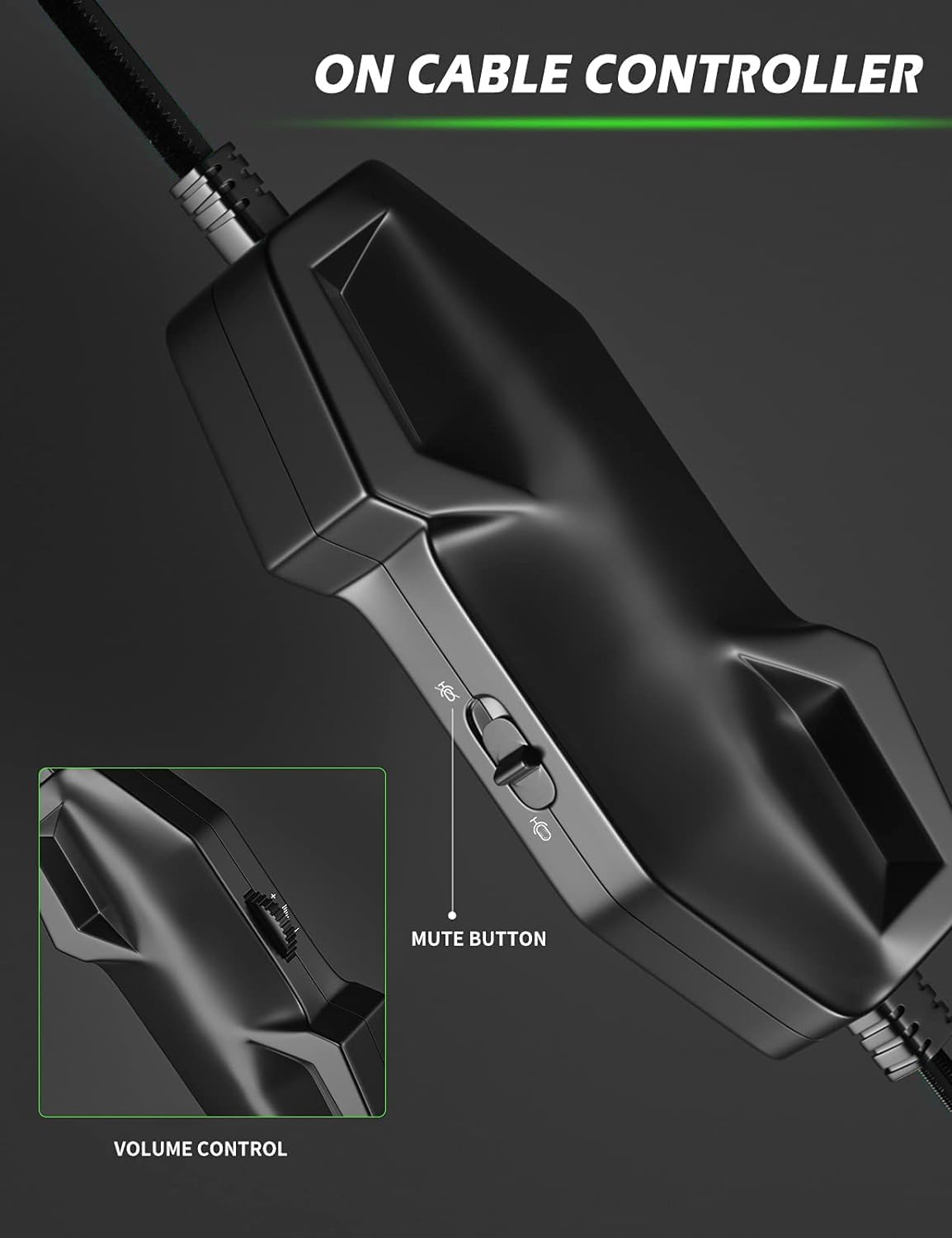 ZIUMIER Z66 Gaming Headset, Wired, Over-Ear, Noise Cancelling Mic, RGB Light, Stereo Surround Sound, Compatible with PS4, PS5, Xbox One, Laptop (Green)