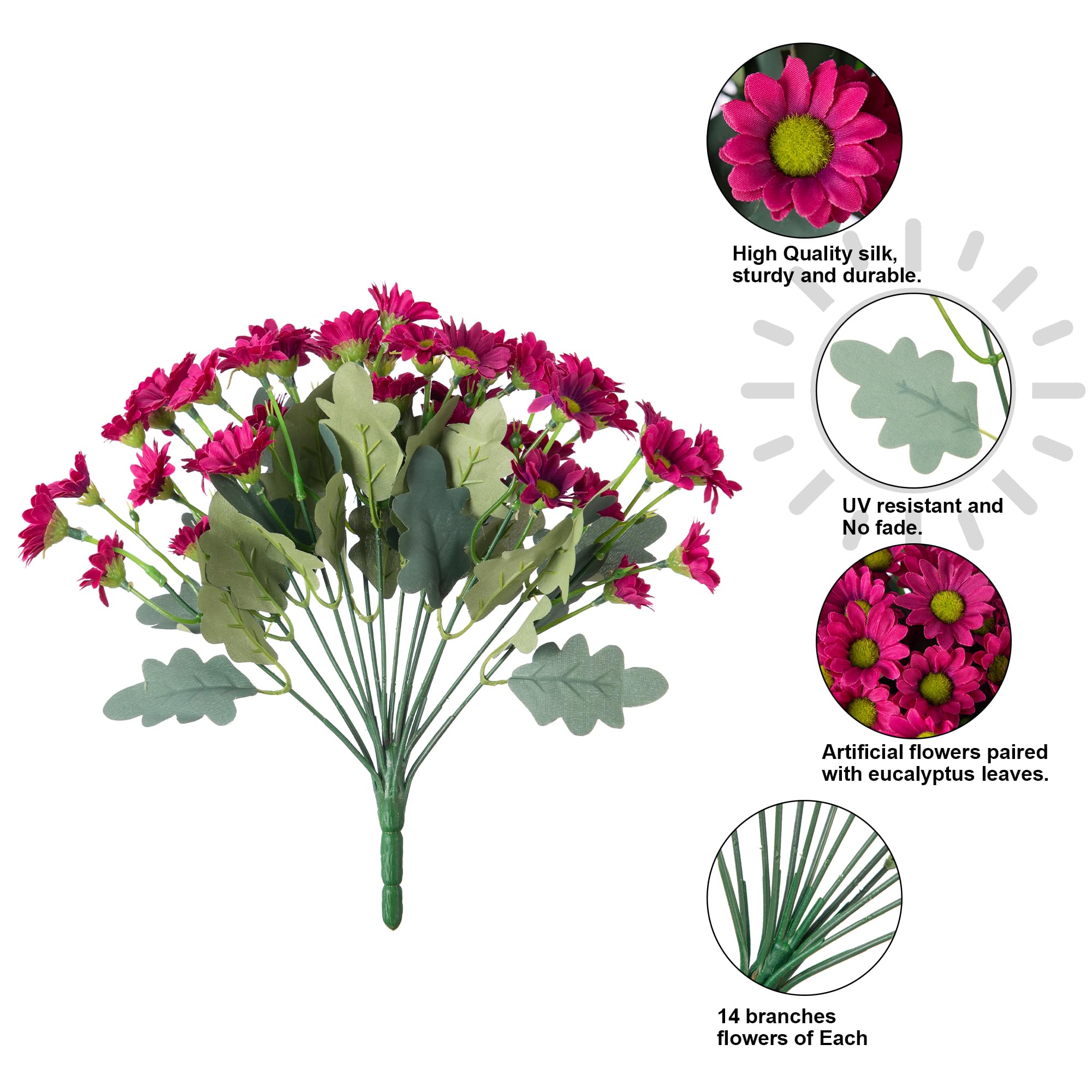 🏆Flash Sale⚡Artificial Outdoor Indoor Fall Flowers - UV resistant, Waterproof, Windproof