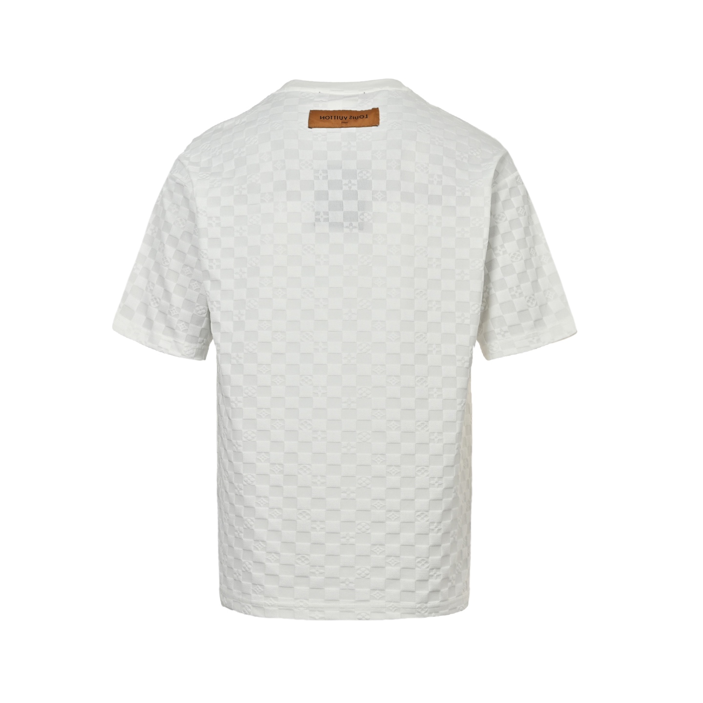 Louis Vuitton LV logo checkerboard jacquard short sleeves