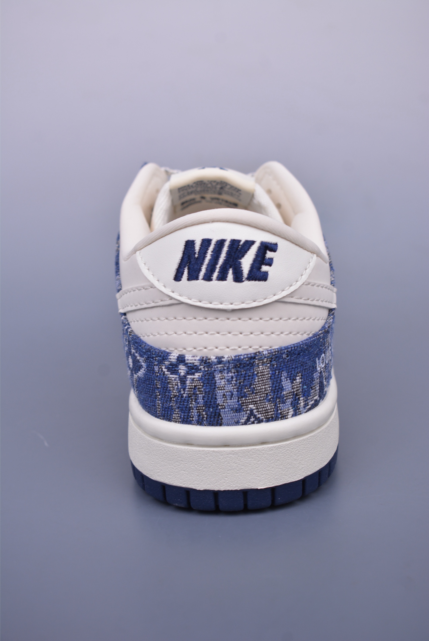 LV x Nike SB Dunk Low Sneakers Denim Blue Print QF15681-124