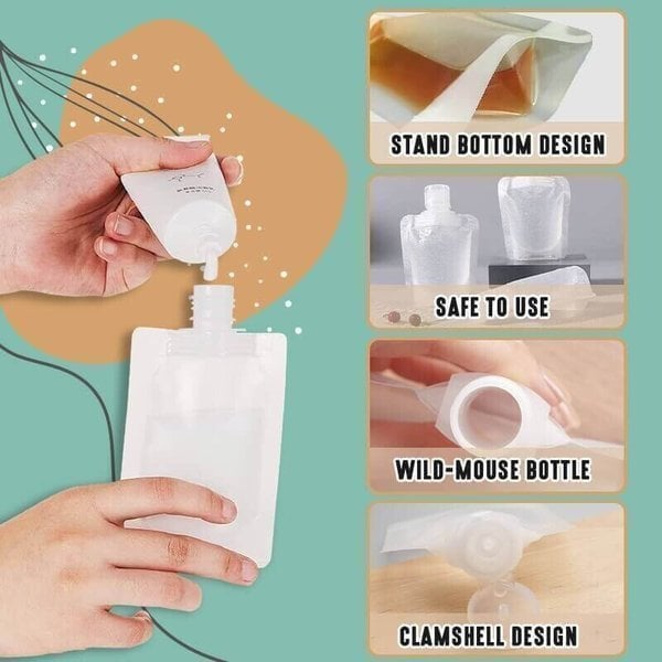 (🌷Summer SALE - 48% OFF) Portable Travel Fluid Makeup Packing Bag(10 Pcs)