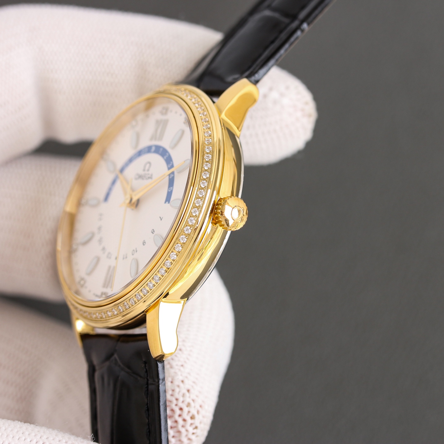 Omega Men's Full Diamond Set Watch