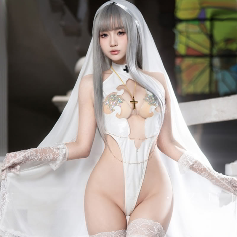 Bride Hollow Out Chain Jumpsuit Lingerie
