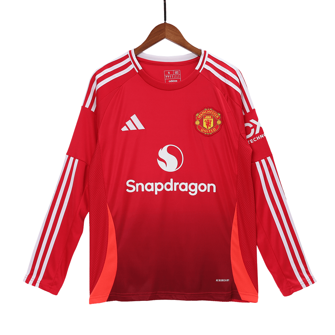 Manchester United long-sleeved home football shirt 2024/25