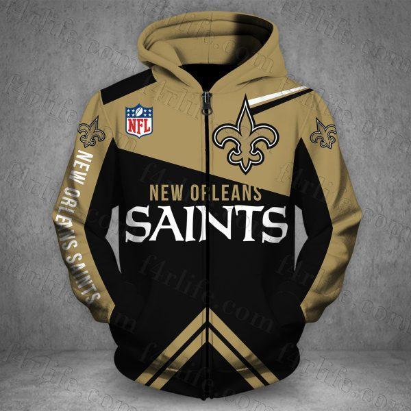 NEW ORLEANS SAINTS HOODIE PRINTED VIP 3D 04