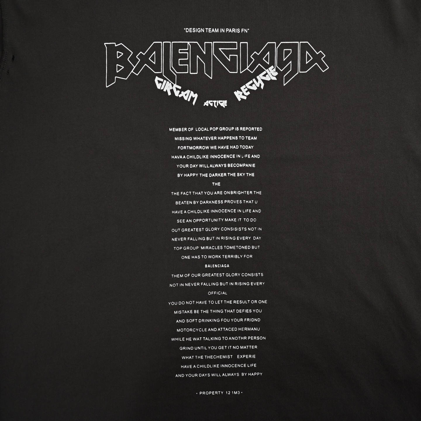 Balenciaga Anti-Car Newspaper Layout Large Print Cut Short Sleeve