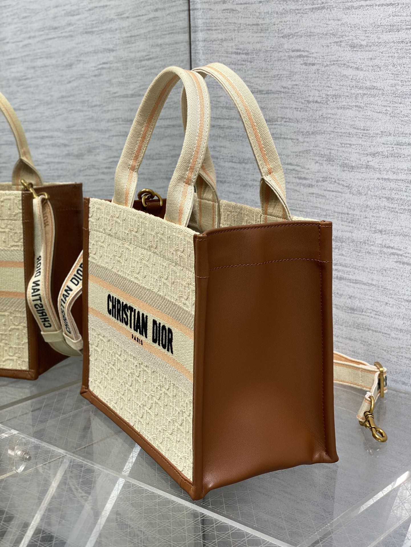 Dior Embroidered Tote Small