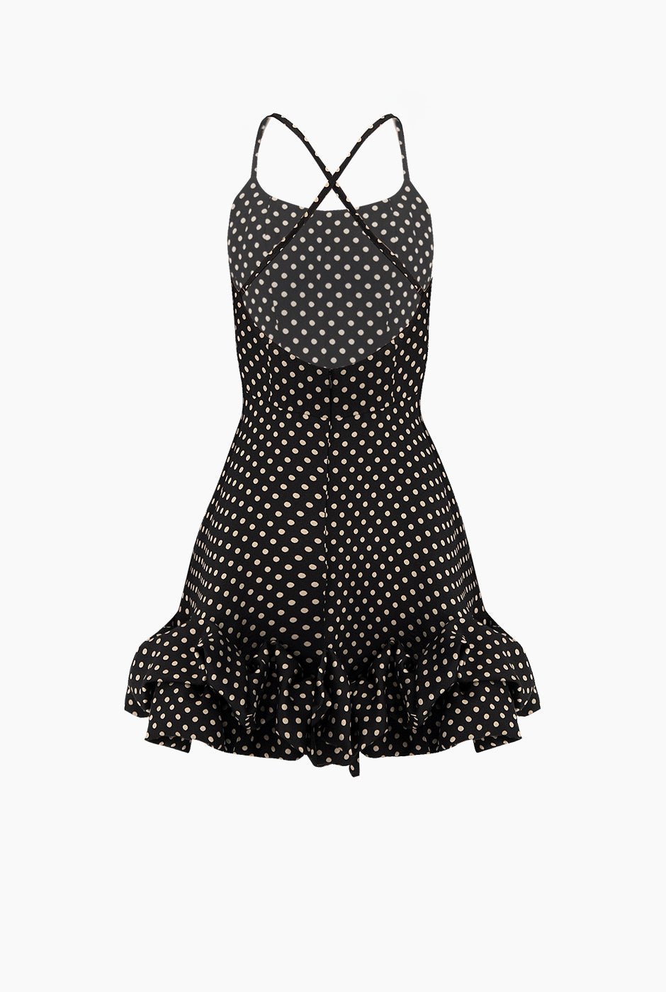 Vestido corto linea A con lunares