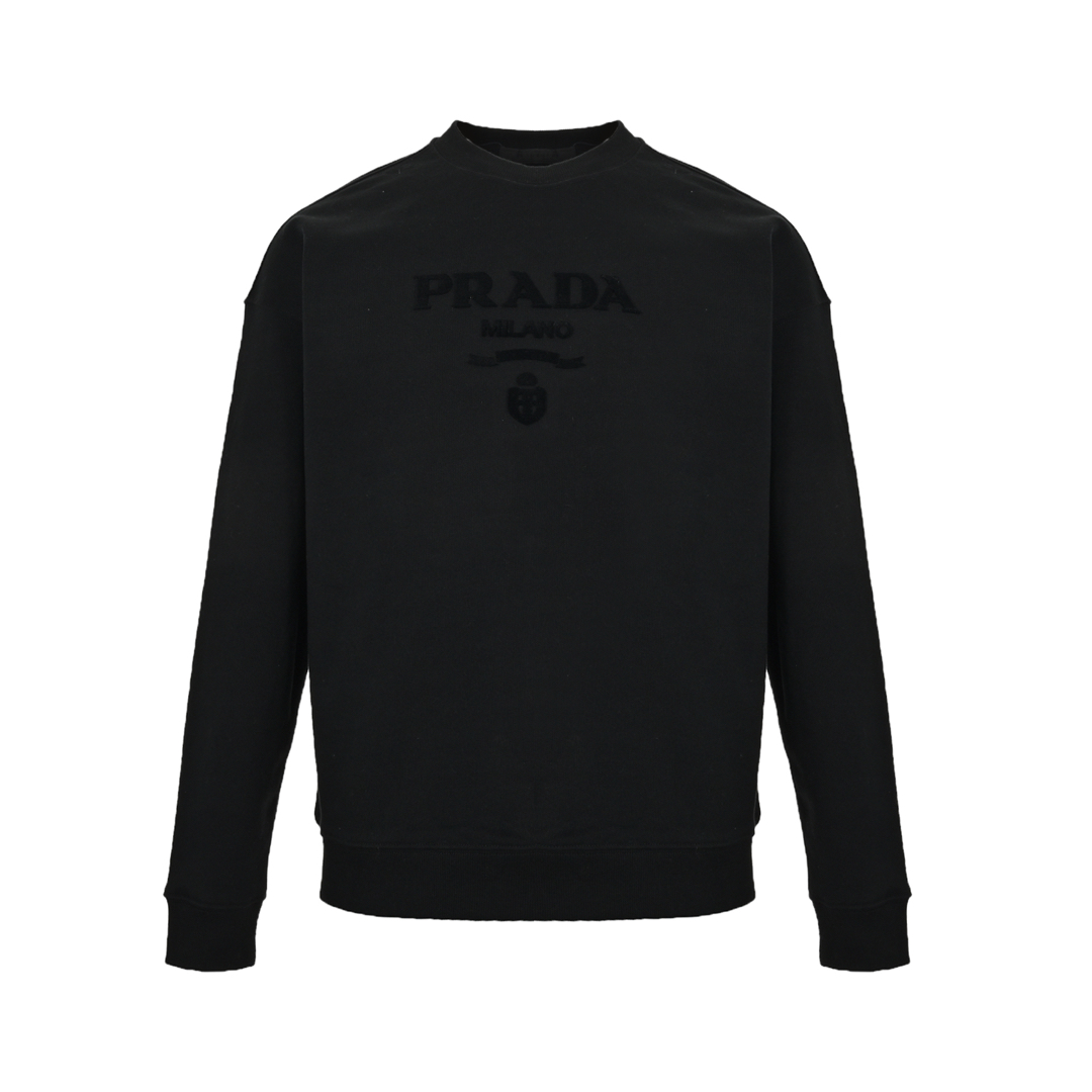 Prada 24Fw obscure toothbrush logo crewneck sweatshirt