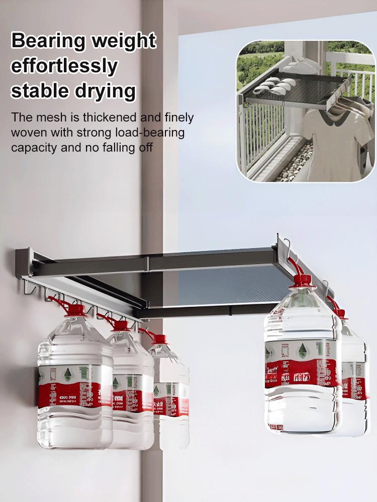 Balcony Clothes Rack Wall-Mounted Retractable Storage Shelf✈️Free Shipping🔥