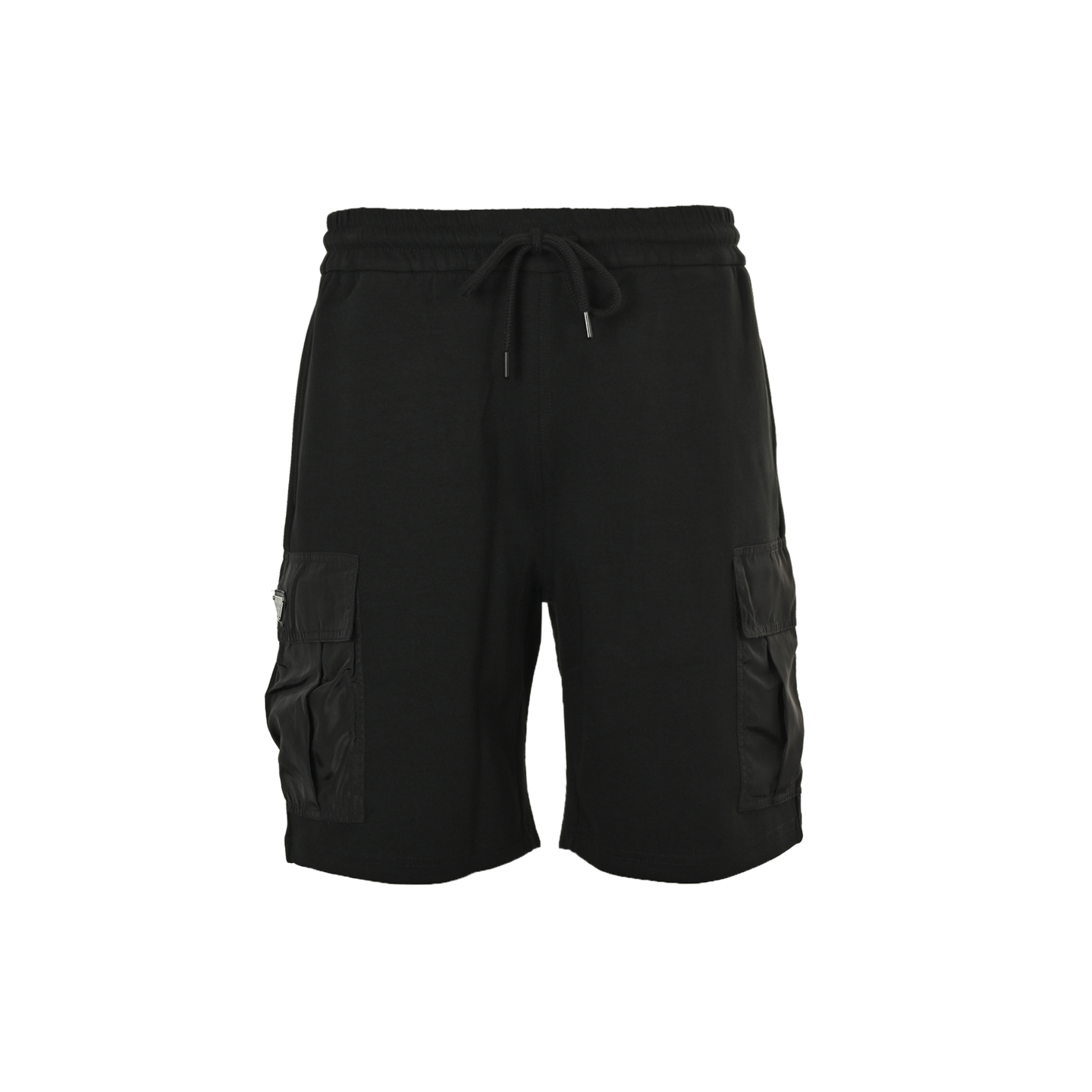 Prada 25ss triangle red rubber logo shorts