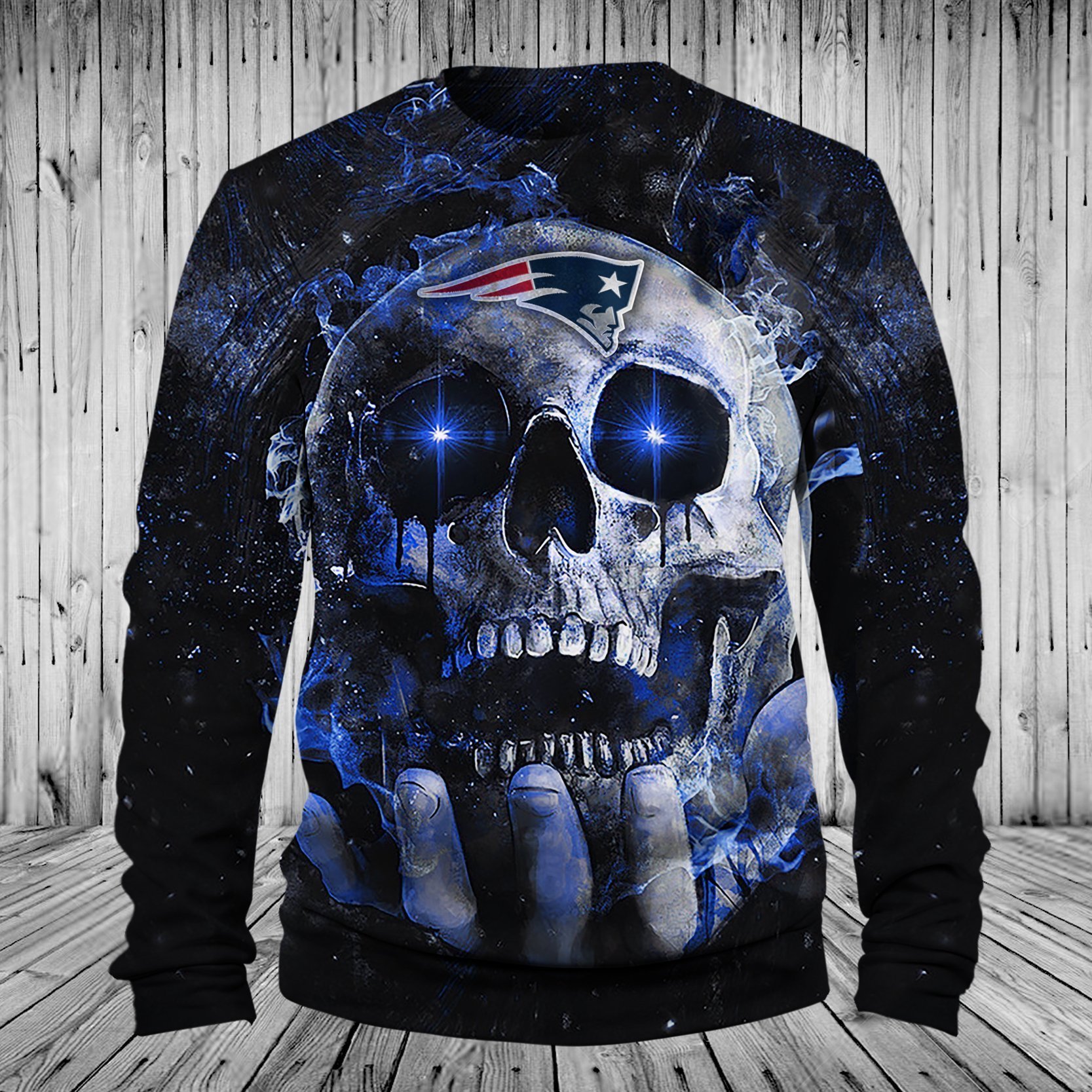 PATRIOTS HOODIE 3D SKULL 62