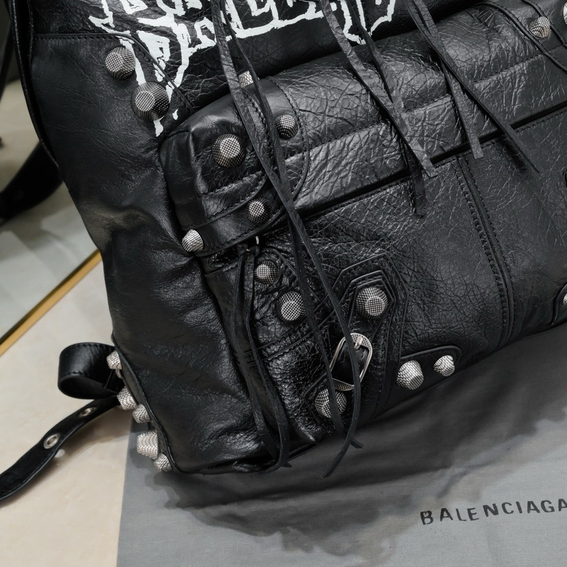 Balenciaga Rivet Font Backpack
