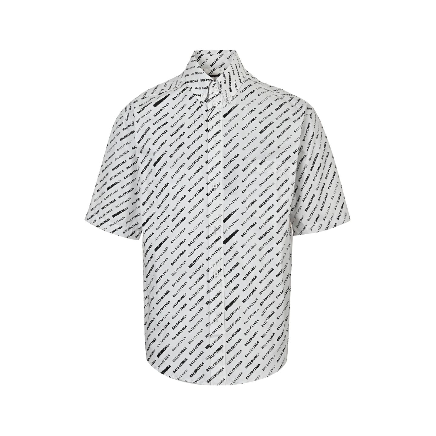 Balenciaga short-sleeved shirt with all-over lettering